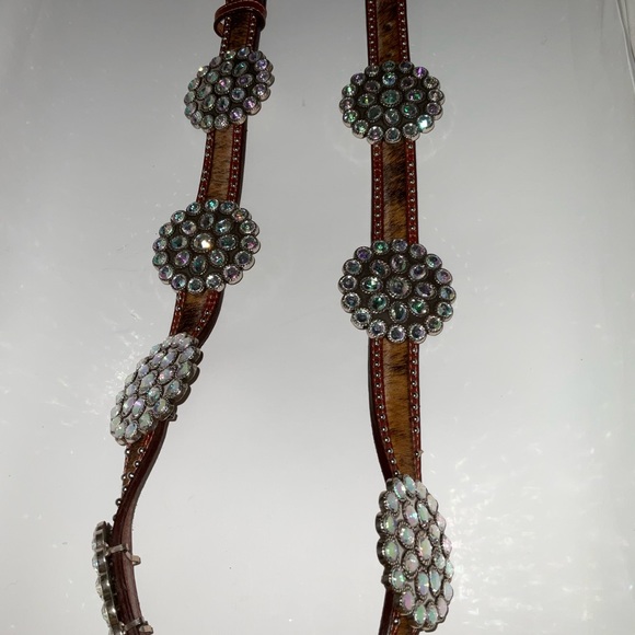 SSM Leather & Rhinestone Belt Size L - Picture 7 of 16